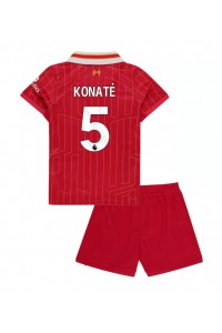 Liverpool Ibrahima Konate #5 Jalkapallovaatteet Lasten Kotipeliasu 2024-25 Lyhythihainen (+ Lyhyet housut)